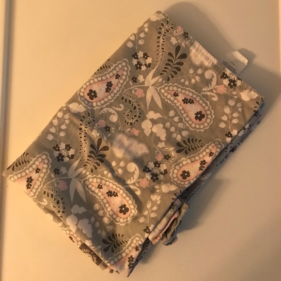 BALBOA BABY CAR SEAT CANOPY BABY COVER 100% COTTON PINK AND GRAY PASLEY FLOWERS - Picture 2 of 6